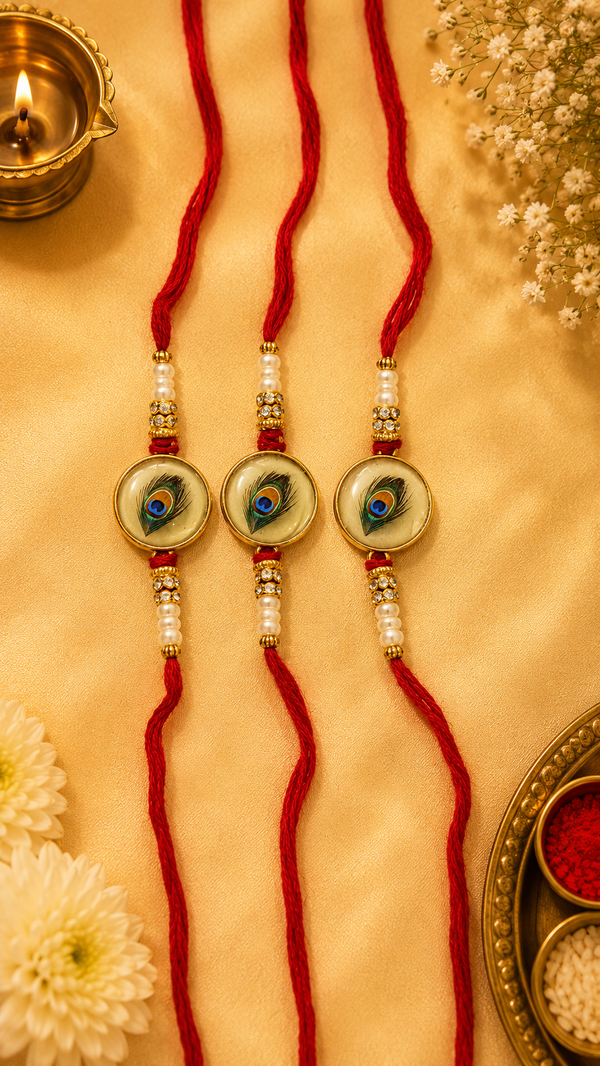 Designer Rakhi Set for Brother | Pack of 3 – Royal Collection