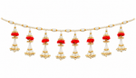 Red Floral Toran – Traditional Decorative Toran