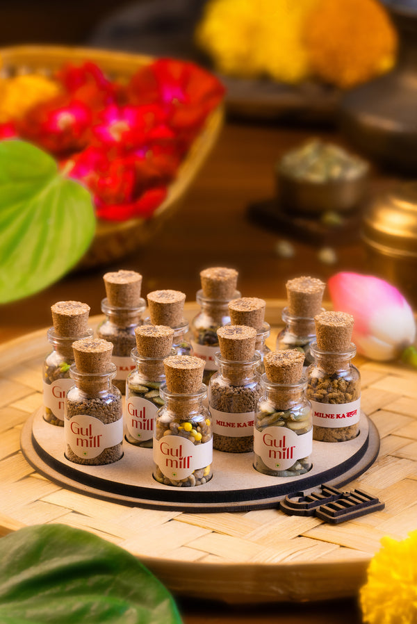 Celebration Mukhvas Combo | 12 Handpicked Flavours in Royal Glass Cork Bottles