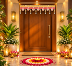 Red Teardrop Toran – Traditional Decorative Toran