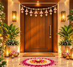 Pink Pearl Bloom Toran – Traditional Decorative Toran