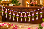 Purple Lotus Toran – Traditional Decorative Toran
