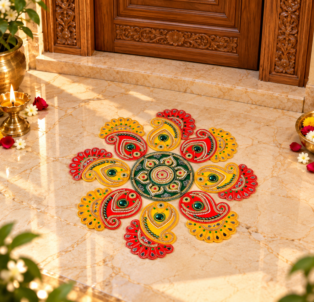 Royal Paisley Rangoli