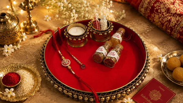 Signature Rakhi Gift Hamper for Brother & Bhabhi | Mukhwas & Mishri