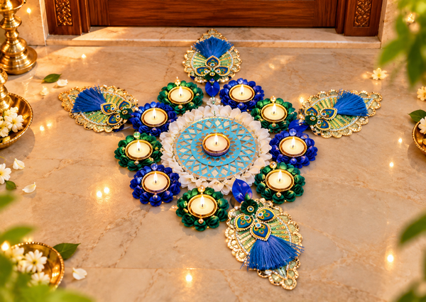Peacock Royale Rangoli