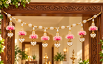 Pink Pearl Bloom Toran – Traditional Decorative Toran
