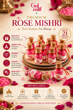 Mishri Prasad Gift Pack | 21 Mini Bottles | Rose Flavour