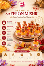 Mishri Prasad Gift Pack | 21 Mini Bottles | Saffron ( Kesar)  Flavour