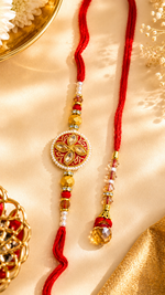 Signature Rakhi Gift Hamper for Brother & Bhabhi | Mukhwas & Mishri