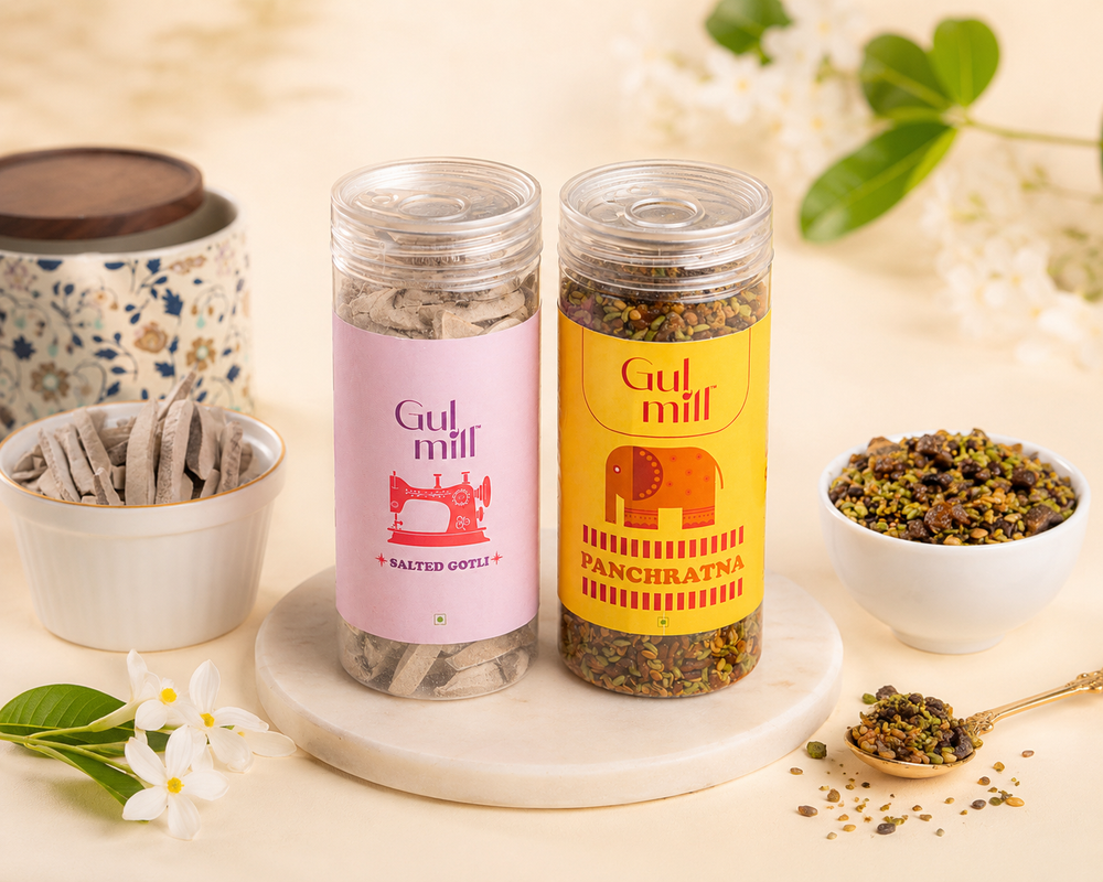 Royal Crunch Premium Mukhwas Combo | Salted Mango Gotli & Panchratna Blend | 350 g | 12.34 oz