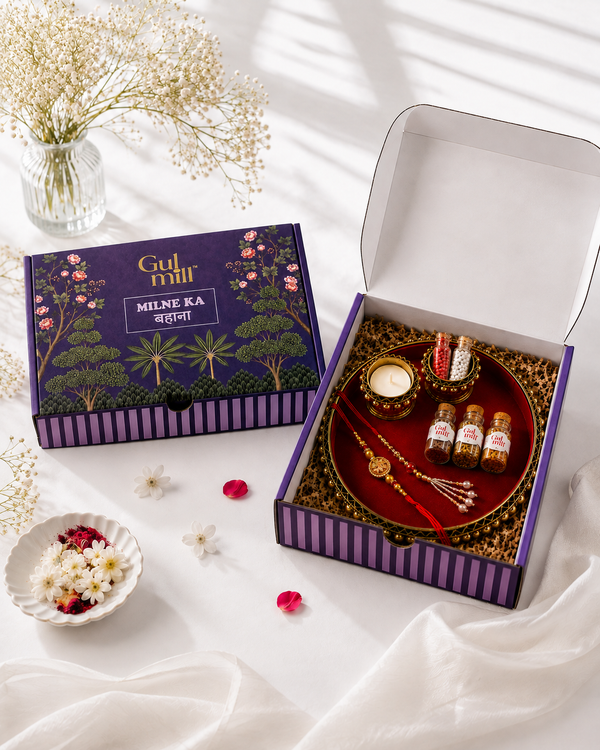 Signature Rakhi Gift Hamper for Brother & Bhabhi | Mukhwas & Mishri
